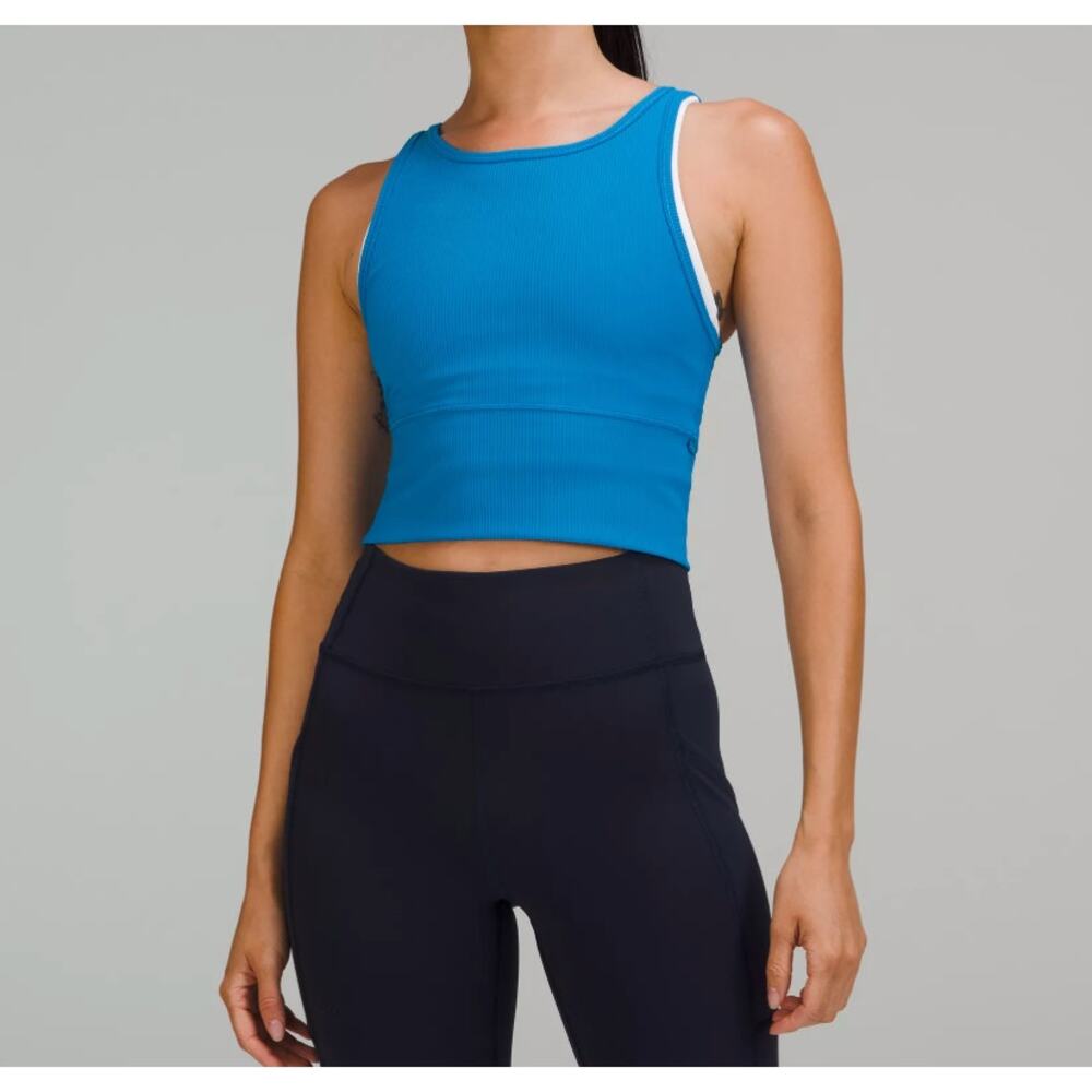 Lululemon Power Pivot Ribbed Tank‎ Top In Poolside